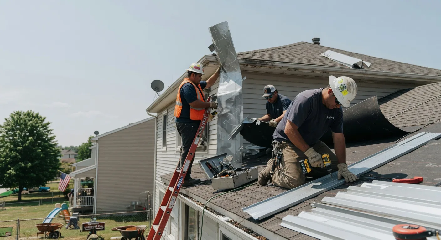 Storm Damage Metal Roof Repair in Wakita, OK